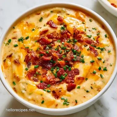 Spicy Baked Potato Soup with Pepper Jack Recipe Card