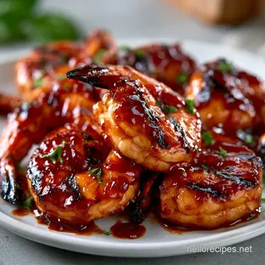 Spicy BBQ Grilled Shrimp for 8 Skewers Recipe Card