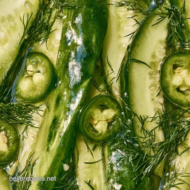 Spicy Refrigerator Pickles Meal Prep Recipe Card
