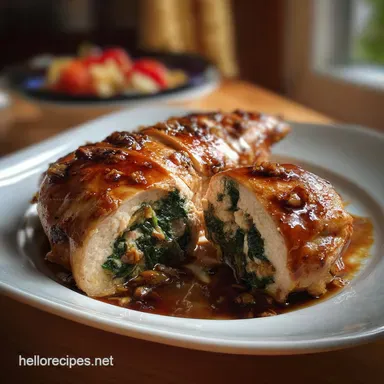 Spinach Stuffed Chicken Breast: Pocket Technique Recipe Card