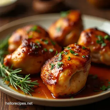 The Ultimate Sticky Honey Garlic Chicken Thighs Recipe Recipe Card