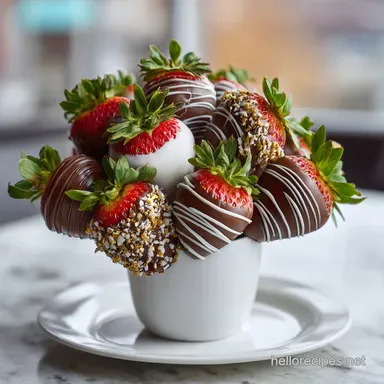 Strawberry Bouquet Recipe for 6 Servings Recipe Card