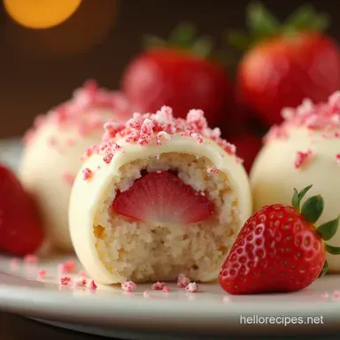 Easy Strawberry Cheesecake Truffles Bliss Bites Recipe Recipe Card