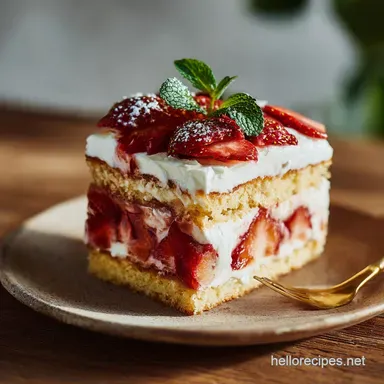 Strawberry Layer Cake: The Classic British Mascarpone Cream Recipe Recipe Card