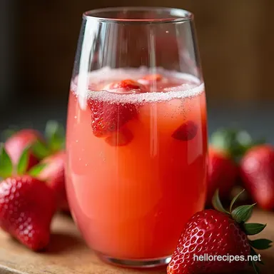 The Perfect Strawberry Mimosa Fresh Puree Bubbly Bliss Recipe Card