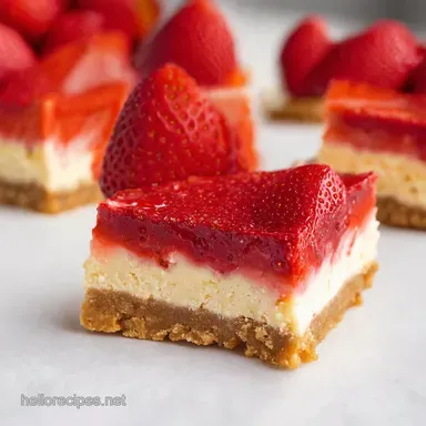 Strawberry Cheesecake Dream Bars Irresistible Easy Snack Recipe Card
