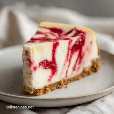 Strawberry Swirl Cheesecake: Velvety
