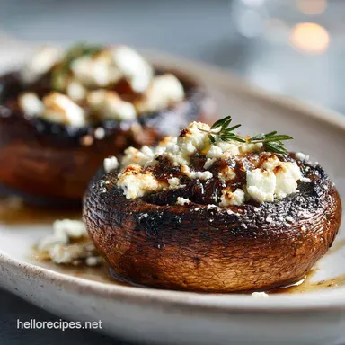 Stuffed Portobello Mushrooms in 35 Minutes Recipe Card