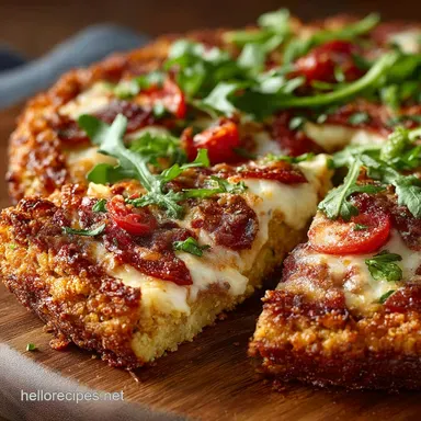 Paleo Pizza Sturdy Almond Flour Crust DairyFree Dinner Recipe Card