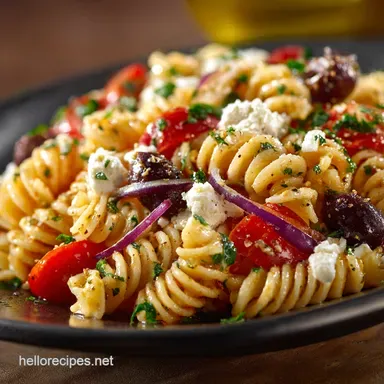 Best Mediterranean Pasta Salad Recipe Vinaigrette Perfection Recipe Card
