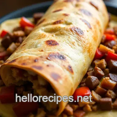 Easy Sunrise Breakfast Burrito: A Family Favorite to Fuel Your Day Recipe Card