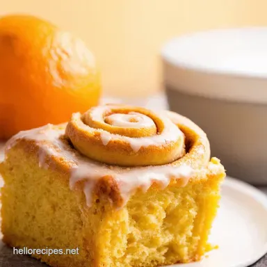 Sunshine Citrus Swirls Orange Cinnamon Rolls with Icing Recipe Card
