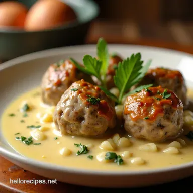 Swedish Meatballs Creamy Savory Comfort Food Bliss Recipe Card
