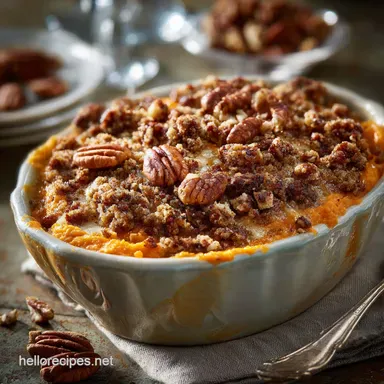 Sweet Potato Casserole: The Best Creamy Spiced Pecan Streusel Recipe