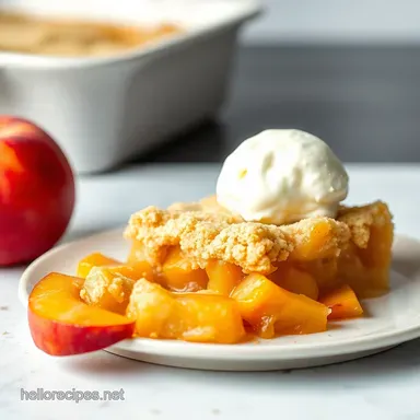 Easy Peach Cobbler Recipe: Grandma's Secret! Recipe Card