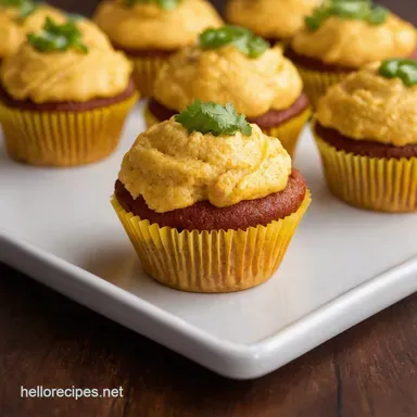 Taco Fiesta Cupcakes Savory TexMex Fun Recipe Card