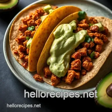 Tempeh Tacos with Spicy Avocado Cream: Easy Tempeh Recipes Recipe Card