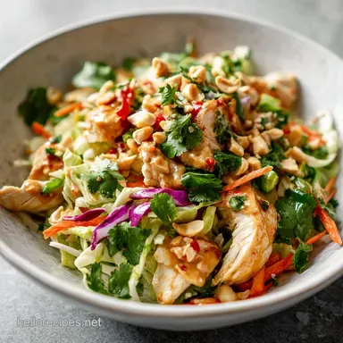Thai Chicken Salad Peanut Dressing in 20 Minutes