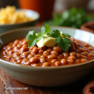 The Best Homemade Refried Beans Recipe Creamy Smoky Recipe Card