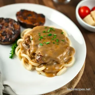 The Best Salisbury Steak My Familys Secret Gravy Recipe Recipe Card