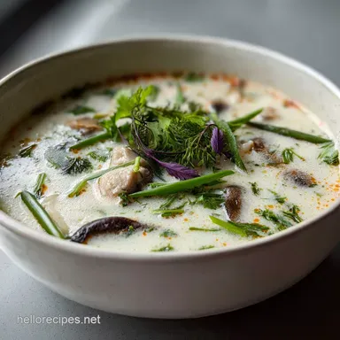 The Best Thai Coconut Soup in 35 Minutes - Silky and Aromatic Recipe Card