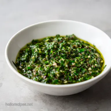 My Bold Bright best chimichurri recipe Gaucho Approved Recipe Card