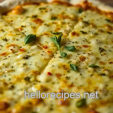 Cheesus Crust White Pizza Recipe: Garlic Herb Heaven Recipe Card