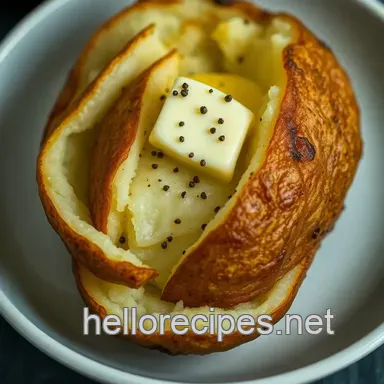 The Best Baked Potato Recipe: Crispy Skin, Fluffy Inside! Recipe Card
