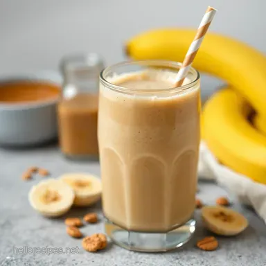 Elvis Smoothie: Peanut Butter Banana Bliss Recipe Recipe Card