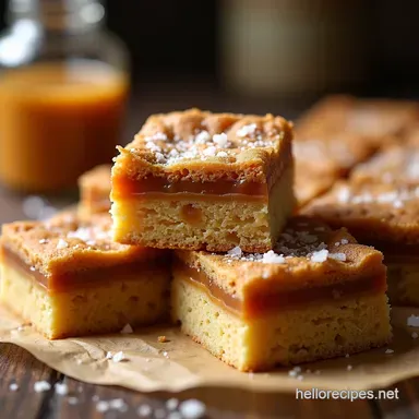 My GoTo Chewy Caramel Blondies Secret to the Perfect Crackly Top Recipe Card