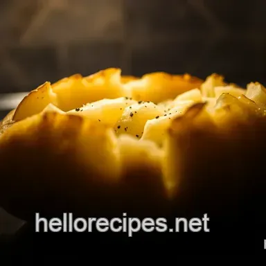 Perfect Baked Potato in Oven: Crispy & Fluffy! Recipe Card