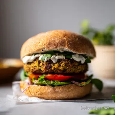 Best Falafel Burger Recipe Middle Eastern Delight Recipe Card