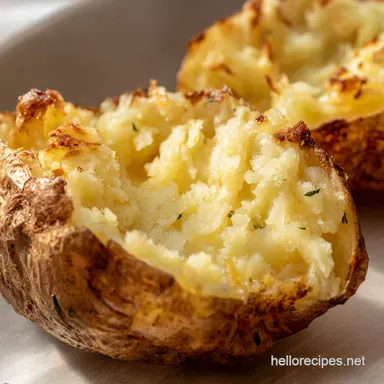 Fluffy Baked Potato Oven Temp My Crispy Skin Secret Recipe Card