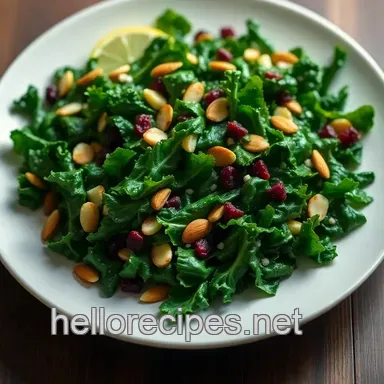The Ultimate Kale Salad: Lemony Tahini Bliss Recipe Recipe Card