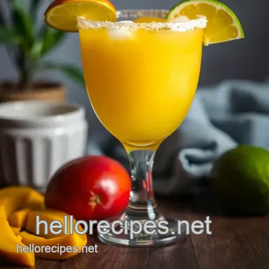 Delightful Mango Margarita Recipe: Easy Tropical Bliss in a Glass Recipe Card