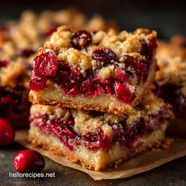 Cranberry Crumble Bars and Browned Butter Blondie: Festive, Chewy Jammy Recipe Card