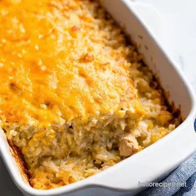 Ultimate Cheesy Chicken and Rice Casserole Proper Comfort Recipe Card
