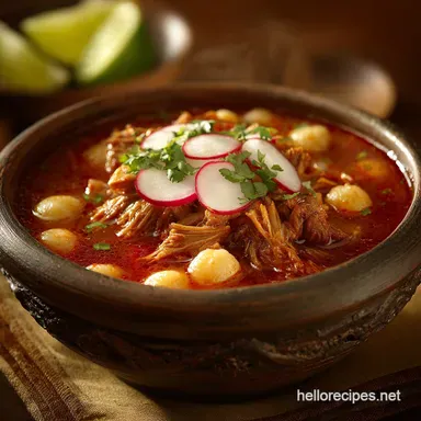 Proper Homemade Pozole Rojo The Rich Hearty Pork Hominy Stew Recipe Card