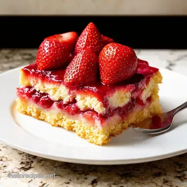 Ultimate Strawberry Sheet Shortcake Easy Summer Berry Dessert Recipe Card