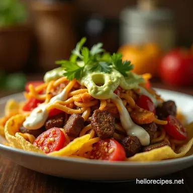 The Ultimate Crunch Zing Taco Salad Recipe 45 Mins Recipe Card