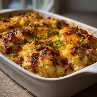 Twice Baked Potato Casserole: Ultimate Cheesy Creamy Bake Recipe Card