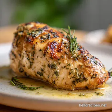 Juicy Baked Chicken Breast: Ultra-Moist with Herb Butter Glaze Recipe Card