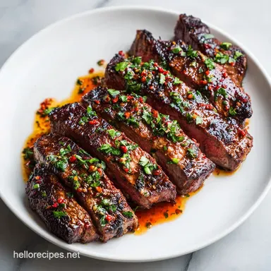 Steak Marinade with Balsamic and Honey for 8 Servings Recipe Card