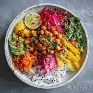 Vegan Buddha Bowl with Tahini Dressing in 50 Minutes Recipe Card