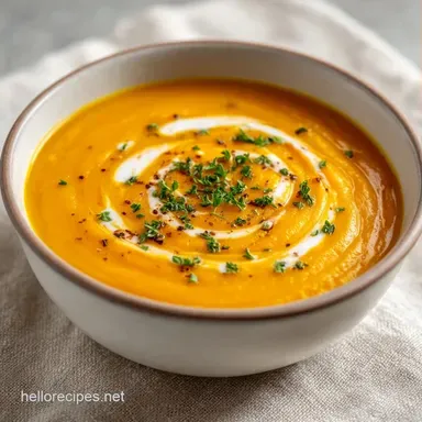 Vegan Creamy Roasted Soup for 6 Servings Recipe Card