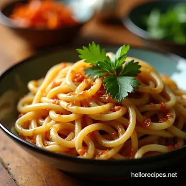 20Minute Vegan Garlic Udon Noodles Buttery Bold Recipe Card