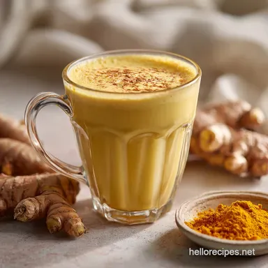 Creamy Vegan Golden Milk Smoothie with Turmeric and Ginger Recipe Card