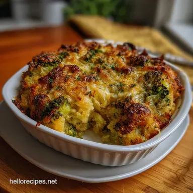 Cheesy Broccoli Hash Brown Bake Vegan: Velvety & Dairy-Free Recipe Card