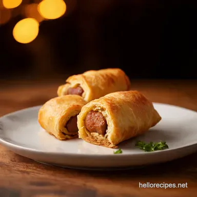 Vegan Sausage Rolls Perfect Vegan NYE Appetizers Recipe Card