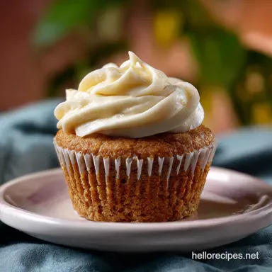 Easy Vegan Vanilla Cupcake Gluten Free with Vanilla Frosting: Velvety Recipe Card